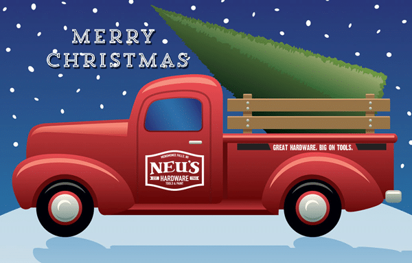 neus gift card image christmas truck